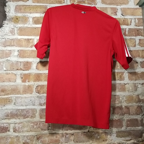 Adidas red men's workout top shortsleev size small - Picture 2 of 4